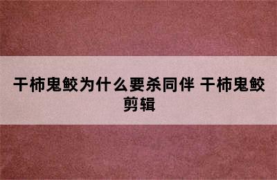 干柿鬼鲛为什么要杀同伴 干柿鬼鲛剪辑